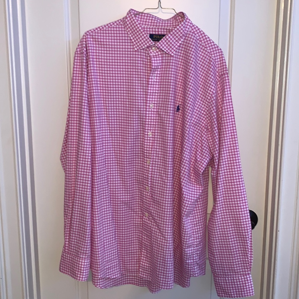 Pink/White  Mens Polo